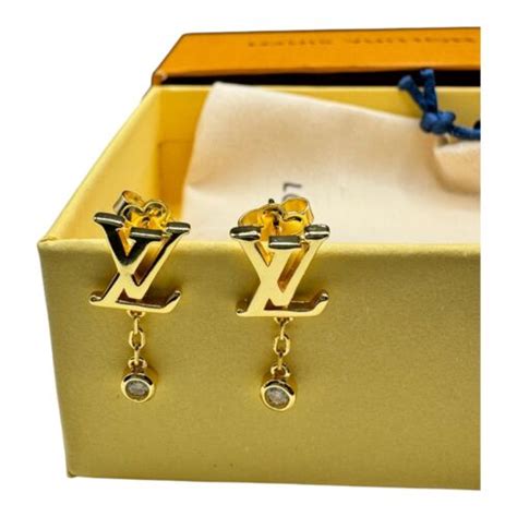 louis vuitton earrings ebay|louis vuitton symbol earrings.